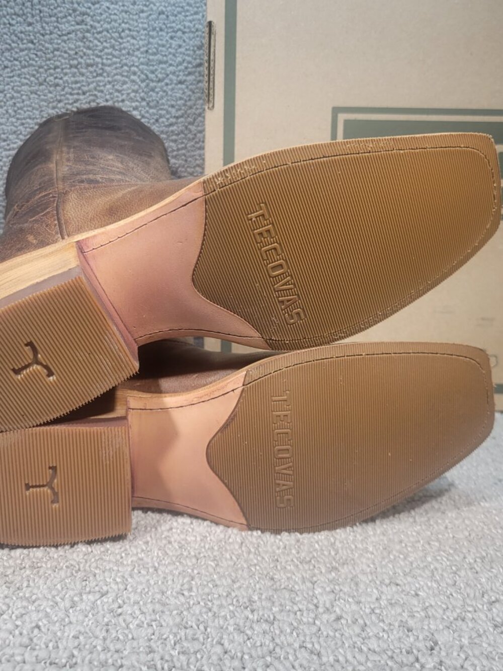 Tecovas The Charlie Women's Size 7.5B Cafe Goat Stovepipe Boots - Picture 9 of 11